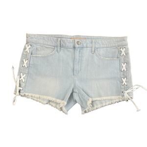 *New Joes Jeans Light Wash Boyfriend Lace Up Jean Shorts – Hillary – Sz W32